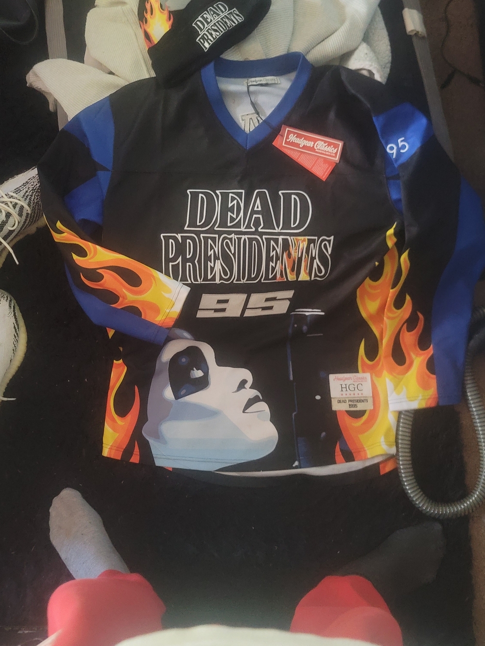 Dead Presidents Black & Blue Graphic Hockey Jersey / Beanie